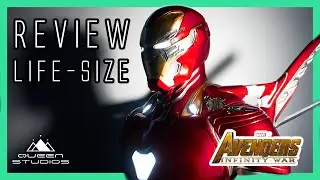 Queen Studios Iron Man Mark 50 L life-size bust - battle damaged version  - review 1:1 🔥