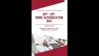 OPT & CPT Workshop and Q&A with University of Alabama ISSS