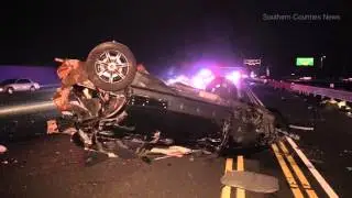FATAL CRASH ON 405 FREEWAY * GRAPHIC * RAW VIDEO