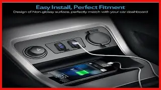 MICTUNING Universal Rocker Style Car USB Charger - with Blue LED Light Dual USB Power Socket