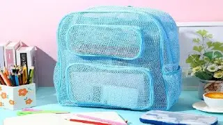 Yeyeplum 13 Piece Operation Christmas Bulk Item, 17' Mesh Backpack Semi Transparent Heavy Duty