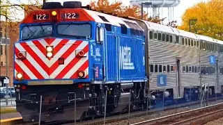 a Cloudy Day of Metra Action at the Naperville Train Station!!