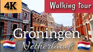 🇳🇱[4K] GRONINGEN, NETHERLANDS | 1/4 | From the Groningen Station to the Center | WALKING TOUR