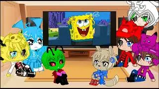 los nicktoons unite reaccionan a spongecraft parody, disfrutelo ^^