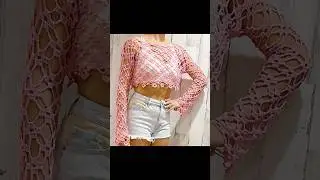 CROCHET CROP TOP - TUTORIAL 🌸 #crochet #fashion #handmade #summer #barbie