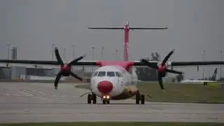 Danish Air Transport | ATR-72-202 | OY-RUG | 23L Takeoff At Manchester Airport | HD