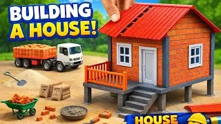 Mini Brick House Building | Tiny Dream Home Making with Bricks 🧱🏠