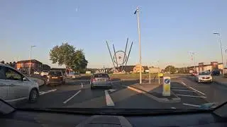 Dashcam Adventures - Castleford  - Pontefract - UK Sunset Road Trip