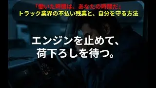 働いた時間は、あなたの時間だ ──トラック業界の不払い残業と、自分を守る方法　#働いた時間はあなたの時間#不払い残業をなくそう#トラックドライバーの現実#現場の声を社会へ#ハンドル連帯