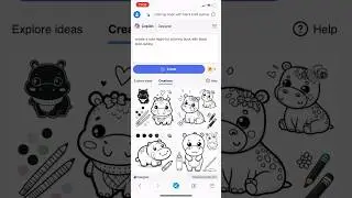 Create free content for kdp coloring book with Microsoft bing #ai #copilot #coloringbookdesign #kdp