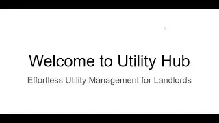 Utility Hub Demo Video