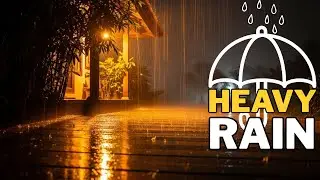 Deep Sleep Night Rain ASMR | Heavy Rainstorm Sounds for Calm, Rest & Peace