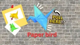 How To Make an Origami Flapping Bird || Origami: Crane [tutorial] || paper bird || easy origami bird
