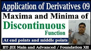 Application of Derivatives # 9 | Maxima and minima of discontinuous function at end & middle points