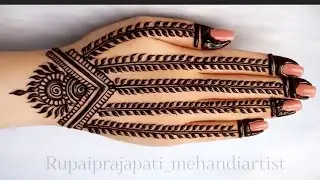 Back side simple beautiful mehandi design 