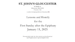 Lessons and Homily for the First Sunday after the Epiphany, January 11, 2026