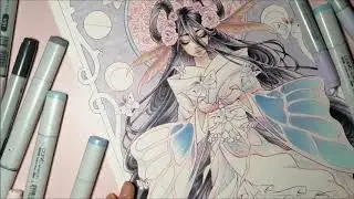 Full Moon - copic marker speedpaint