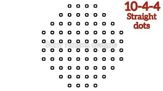 10-4-4 dots Simple Rangoli art design/Easy rangoli/muggulu designs/kolam design/Sony rangoli designs