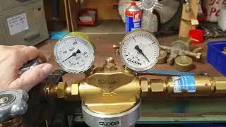 Overpressure at opening of gas-tap...
