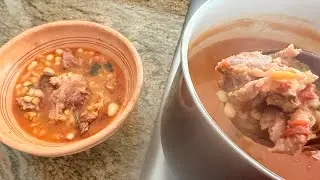 Smoked Pork Hocks/ Bean Soup /Gravce so Pu&scaron;eno Meso ( Kolenici