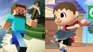 Villager (Animal Crossing) VS Steve (Minecraft) - Stupid rap battles of gmod
