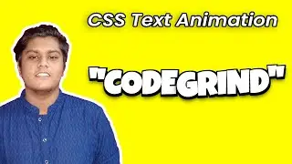 Amazing CSS 3D Text Animation. Complete tutorial | Code Grind