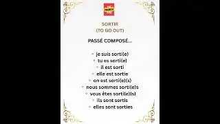 SORTIR  (TO GO OUT) Conjugations | LEARN FRENCH VERBS | #french #learnfrench #shorts