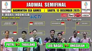 Jadwal Semifinal Badmitnon Sea Games 2025 Hari Ini Live RCTI ~ PUTRI vs THAILAND ~ 8 WAKIL INDONESIA