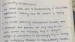 Web security consideration || CNS unit -4||