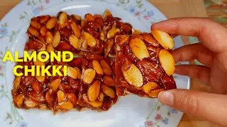 Only 2 Ingredients Almond Chikki Recipe With Sugar | बादाम चिक्की || @lifewithsanaofficial8705