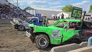 Stark County Fair 2025 Street Stock Full-Size | DerbyDog Productions | Demolition Derby Action. 