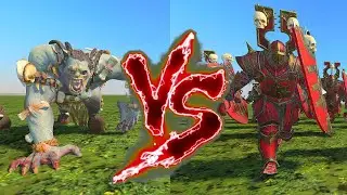 Gorgers VS Chaos Warriors of Khorne. Total War Warhammer 3
