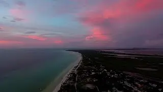 Sunset Drone flight at Holbox (4k)
