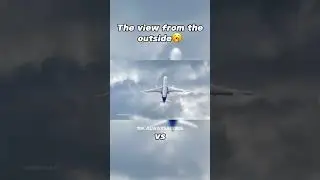 The view from the outside🥱 vs The inside🤯 - A350 Vertical takeoff🗿