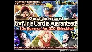 [NxB NV] Attention Beginners Summons | 5 Stars Ninja Card Guaranteed | Naruto x Boruto Ninja Voltage