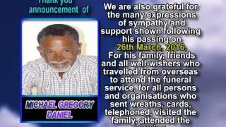 Michael Gregory Daniel  thank you