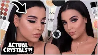 EASY + AFFORDABLE NYE PARTY GLAM MAKEUP TUTORIAL USING CRYSTALS!| MakeupByAmarie