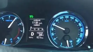 Toyota Altis 2014 1.8V อัตราเร่ง 0-100 km/h