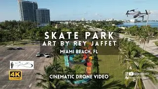 Skate Park Miami: the Octopus Art by Rey Jaffet [4k Miami Cinematic Drone Video] #SkateParkMiami