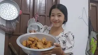 Fried banana cake