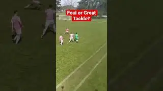 Foul or great tackle ? #foul #thuglife #gbh #referee #freekick #sundayleaguefootball #referees #veo
