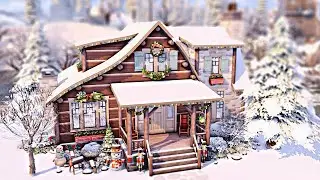 CHRISTMAS CABIN 🎄 The Sims 4 Speed Build | No CC