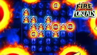 БОНУС ЗА ПЯТЬ ВРАЩЕНИЙ И ЗАНОС НА 15К СО СПИНА В СЛОТЕ - FIRE PORTALS! СМОГ ПОДНЯТЬ?