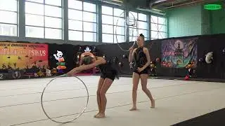 Duet NICOLA BORYCZKA LENA MATUSZEWSKA STUDIO GWIAZD CHORZÓW  HOOP Obręcz Gimnastyka Artystyczna