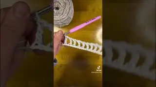 урок по вязанию крючком сетки с двумя столбиками