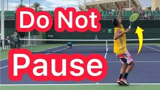 Do NOT Pause During Your Serve&rsquo;s Trophy Position (Pro Tennis Technique Explained)