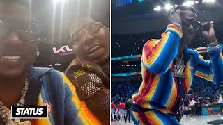 Boosie And YFN Lucci Sit Courtside For The First Time Since Lucci's Release From Prison