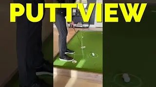 PUTTVIEW - Golf Indoor Putting Green (Right Break Example) #shorts