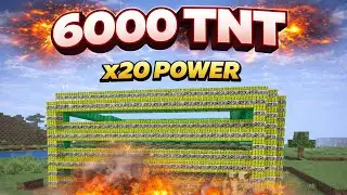 I exploded 6,000 TNT (20x POWER) in Minecraft l 4k HD l