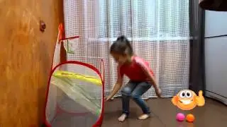 Видео для детей. Открываем Веселый баскетбол. Video for children. Unboxing Fun basketball